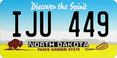 ND license plate IJU449