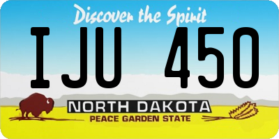 ND license plate IJU450