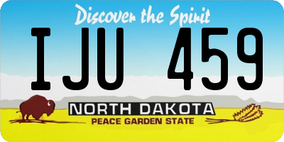 ND license plate IJU459