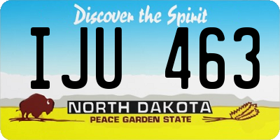 ND license plate IJU463