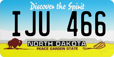 ND license plate IJU466