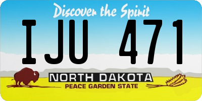 ND license plate IJU471
