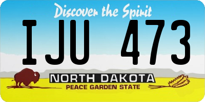 ND license plate IJU473