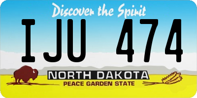 ND license plate IJU474