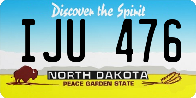 ND license plate IJU476