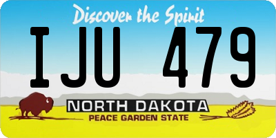 ND license plate IJU479