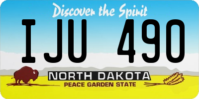 ND license plate IJU490