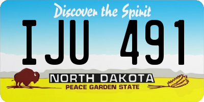 ND license plate IJU491
