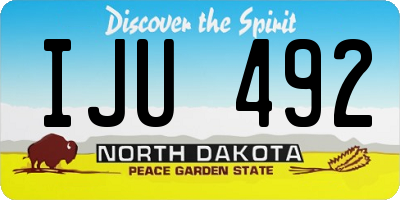 ND license plate IJU492