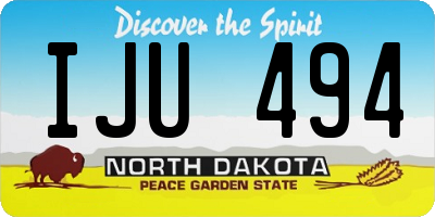 ND license plate IJU494