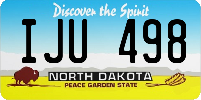 ND license plate IJU498