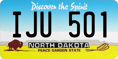 ND license plate IJU501