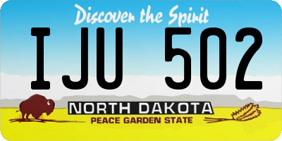 ND license plate IJU502