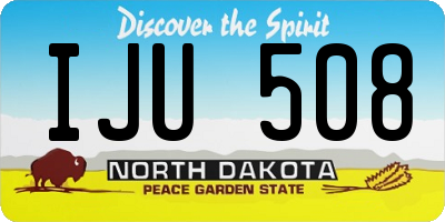 ND license plate IJU508
