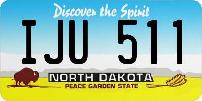 ND license plate IJU511