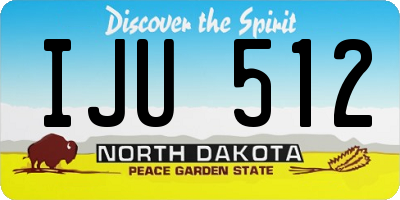 ND license plate IJU512