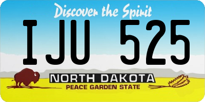 ND license plate IJU525