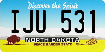 ND license plate IJU531