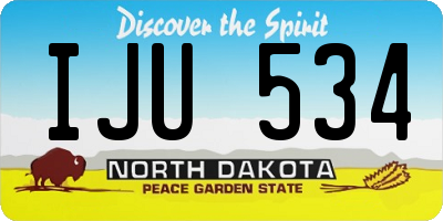 ND license plate IJU534