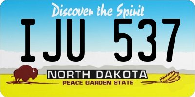 ND license plate IJU537
