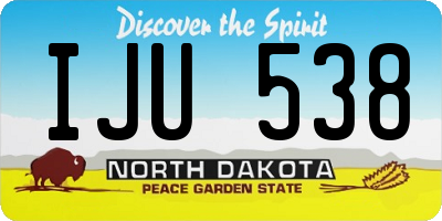 ND license plate IJU538