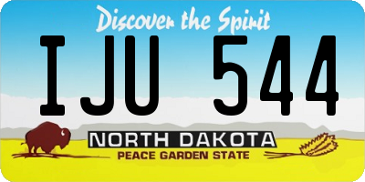 ND license plate IJU544