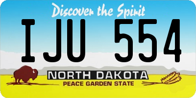 ND license plate IJU554