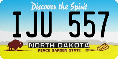 ND license plate IJU557