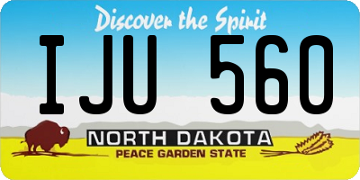 ND license plate IJU560