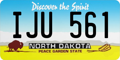 ND license plate IJU561