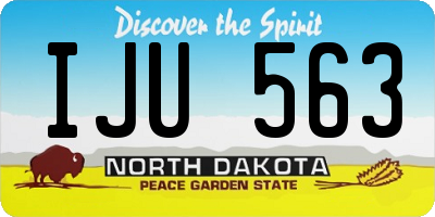 ND license plate IJU563