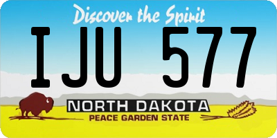 ND license plate IJU577