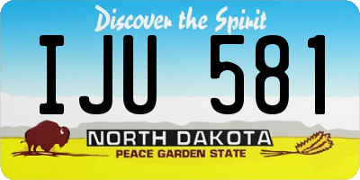 ND license plate IJU581