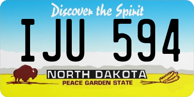 ND license plate IJU594