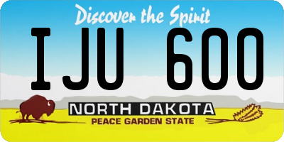 ND license plate IJU600