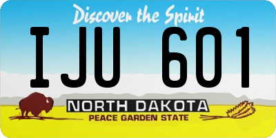 ND license plate IJU601