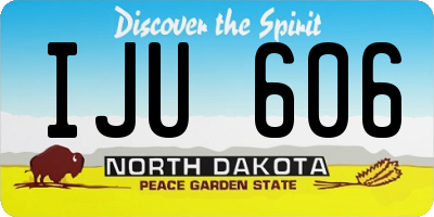 ND license plate IJU606