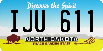 ND license plate IJU611