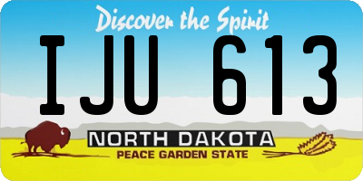 ND license plate IJU613