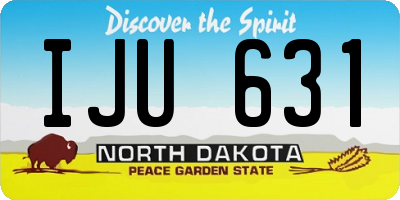 ND license plate IJU631