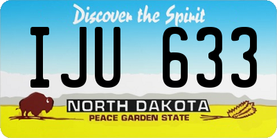 ND license plate IJU633