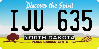 ND license plate IJU635