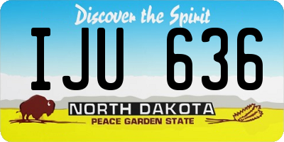 ND license plate IJU636