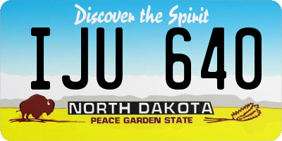 ND license plate IJU640