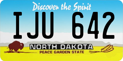ND license plate IJU642