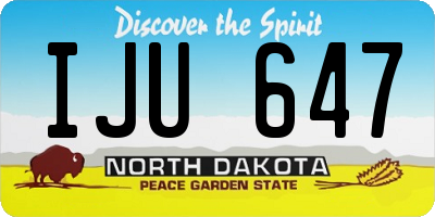 ND license plate IJU647