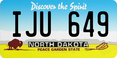 ND license plate IJU649