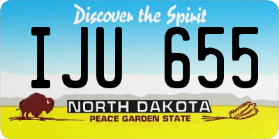 ND license plate IJU655