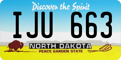 ND license plate IJU663