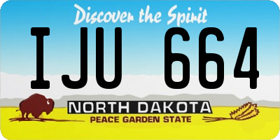 ND license plate IJU664